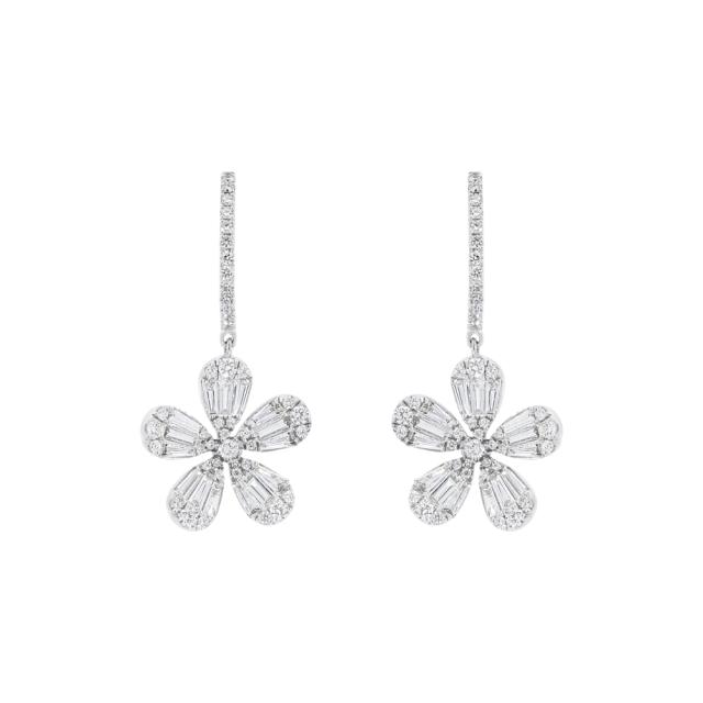 Suspended Flower Earrings