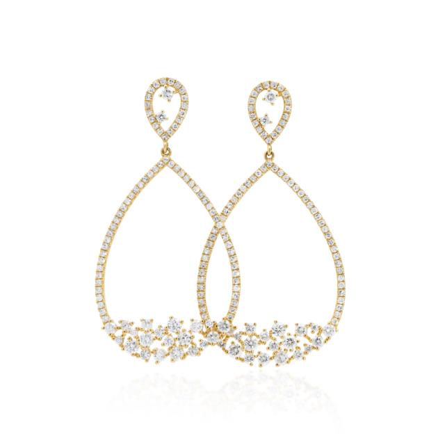 Teardrop Diamond Earrings   