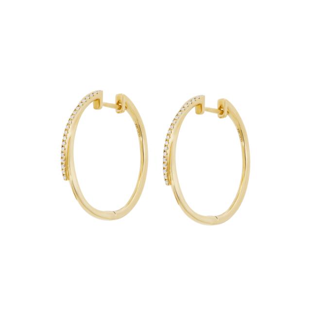 Sparkling Diamond Hoops