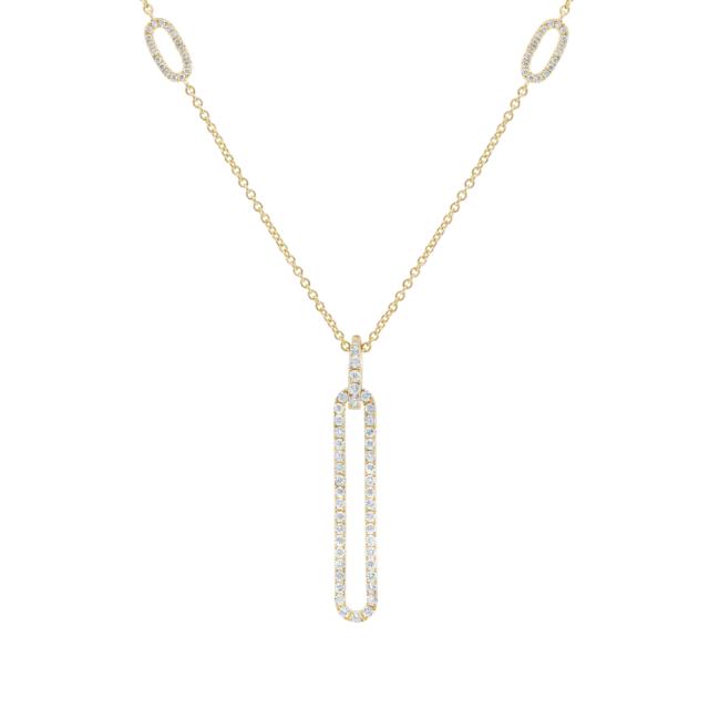 Elongated Paper Clip Necklace