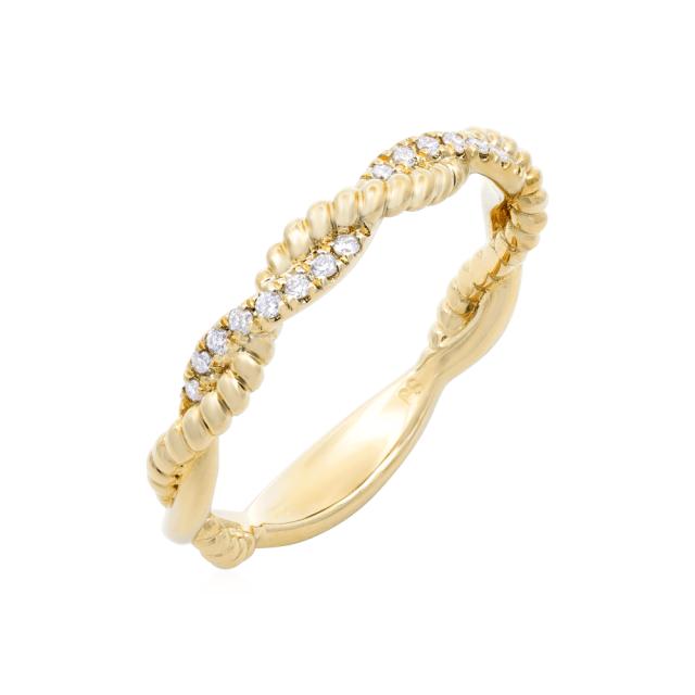 Bead Twist Diamond Band  