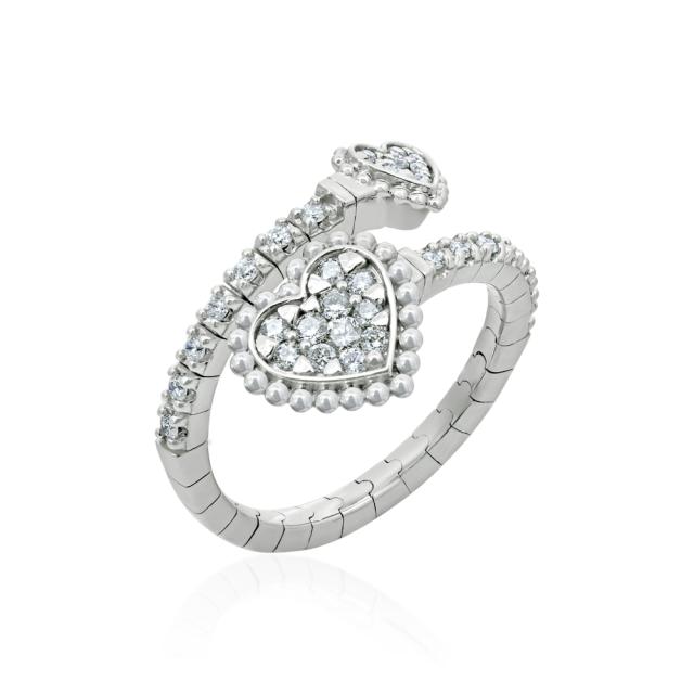 Flexible Heart Diamond Ring