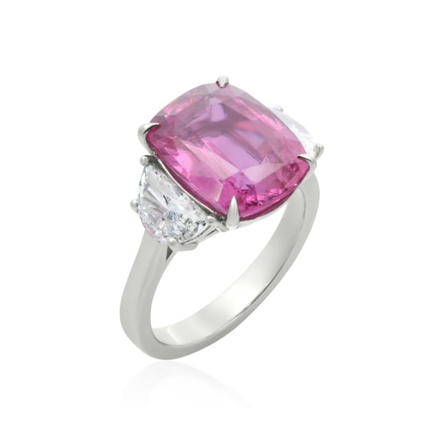 Sapphire & Diamond Perfect Platinum Ring