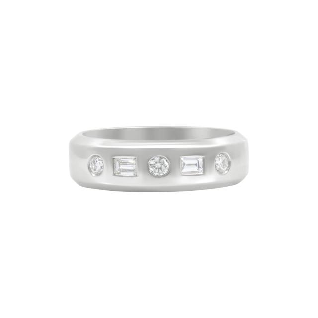 High Polished Diamond Band